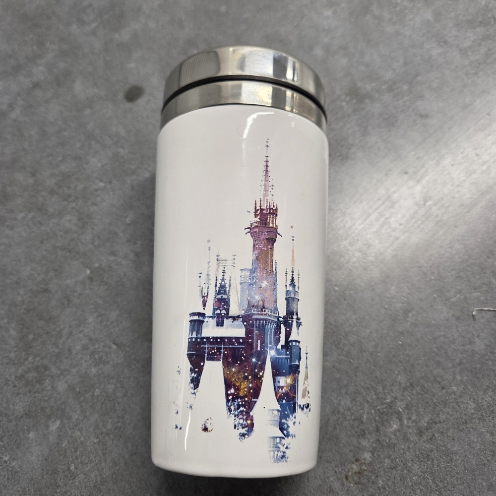 Disney White Travel Mug with Castle Design